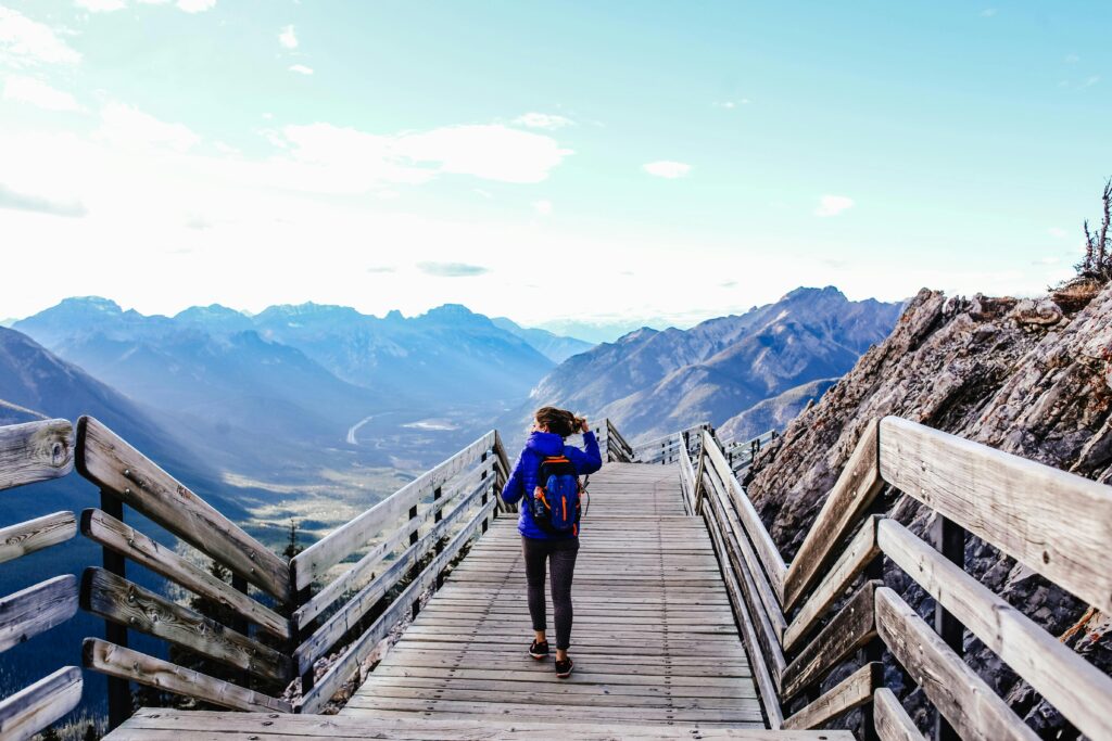 Hiking trails in Banff National Park, one of the best places to visit in Canada for outdoor activities