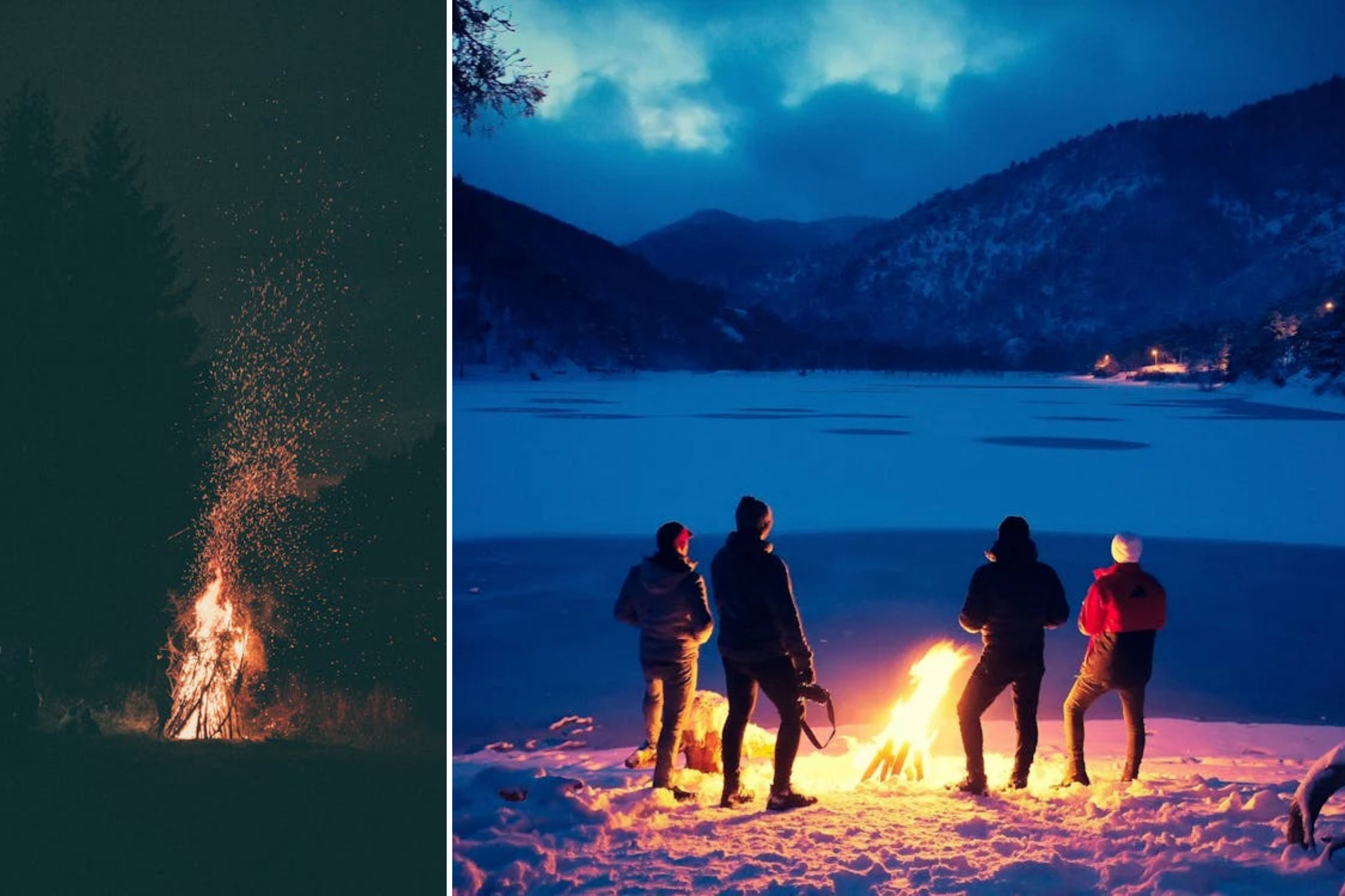 Campers enjoying evening at one of the best places to camp in the world under stars