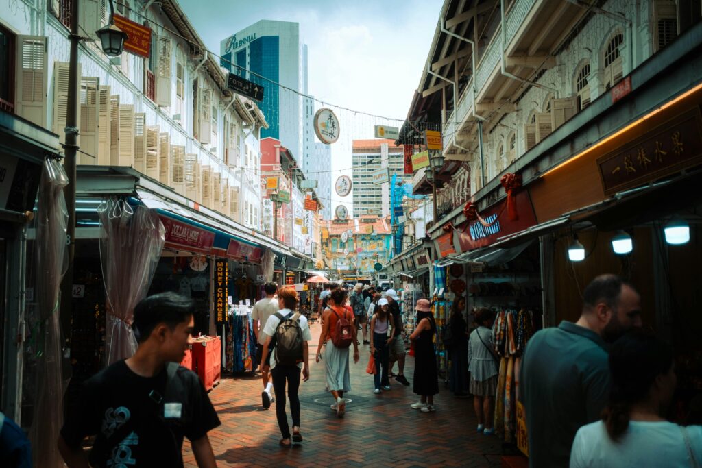 Vibrant shophouses in Singapore's Chinatown, one of the best places to visit in Singapore for cultural experiences