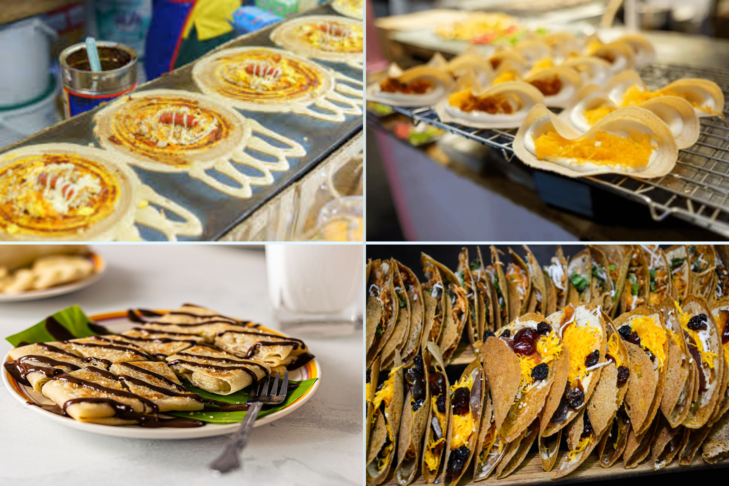 Traditional Thai Khanom Buang crepes - authentic Thai food