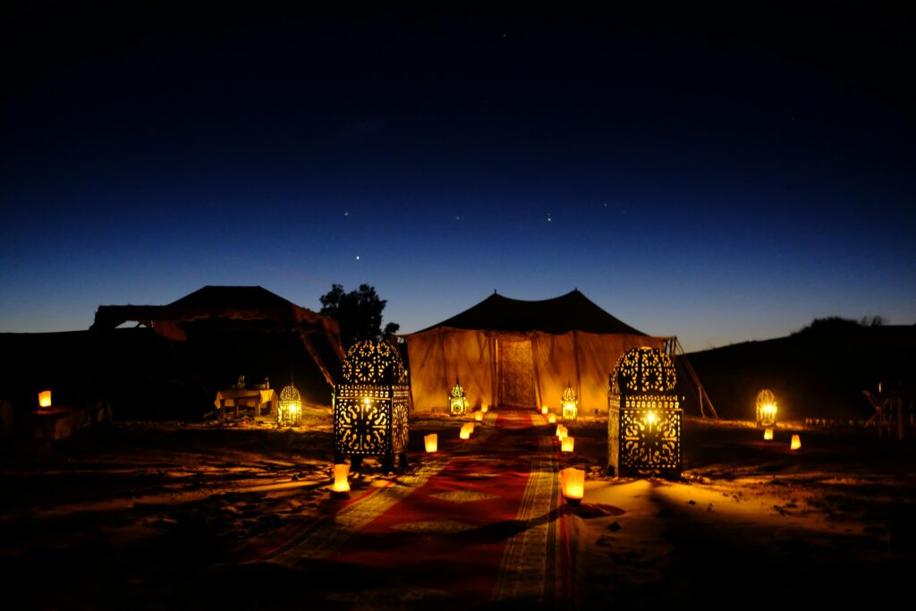 Comfortable safari camp during first solo trip to Africa