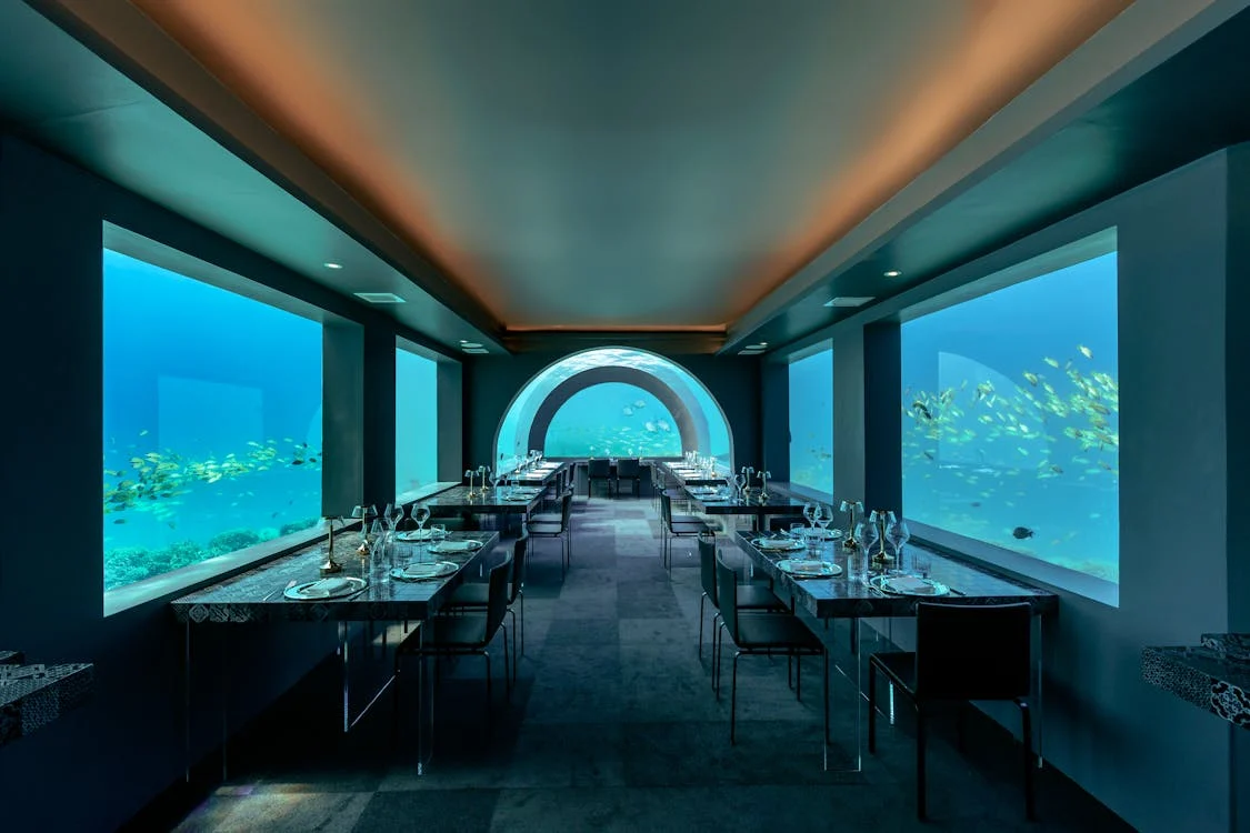 Conrad Maldives Underwater Restaurant offering a unique dining experience