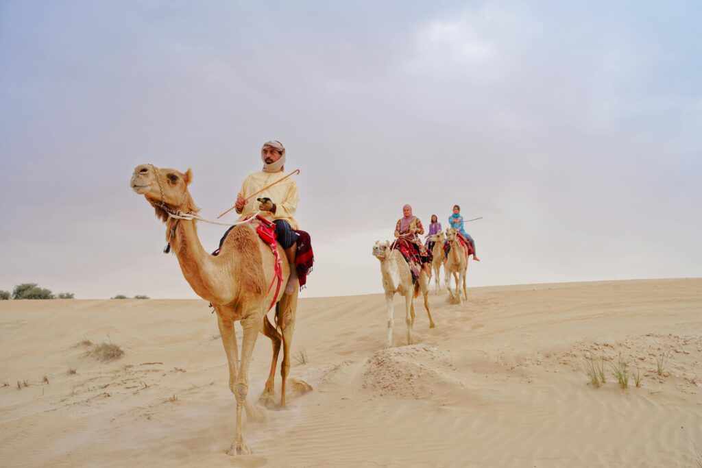 Desert safari experience with dune bashing, one of the best places to visit in Dubai for adventure