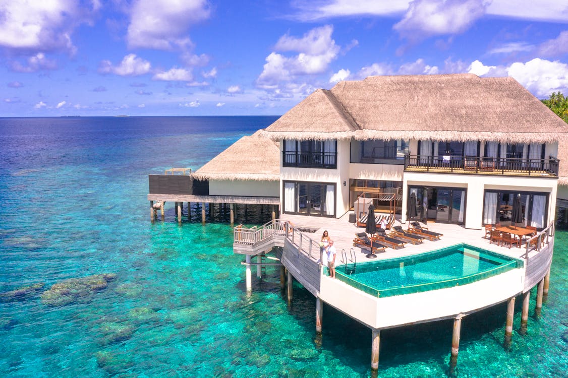Villa with retractable roof and private pool