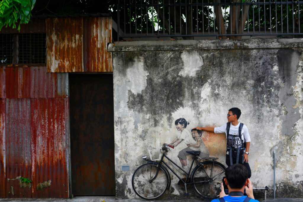 Georgetown's vibrant street art, showcasing one of the best places to visit in Malaysia for culture enthusiasts