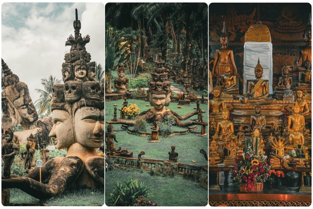 The sacred Pha That Luang in Vientiane, a must-see among the best places to visit in Laos' capital