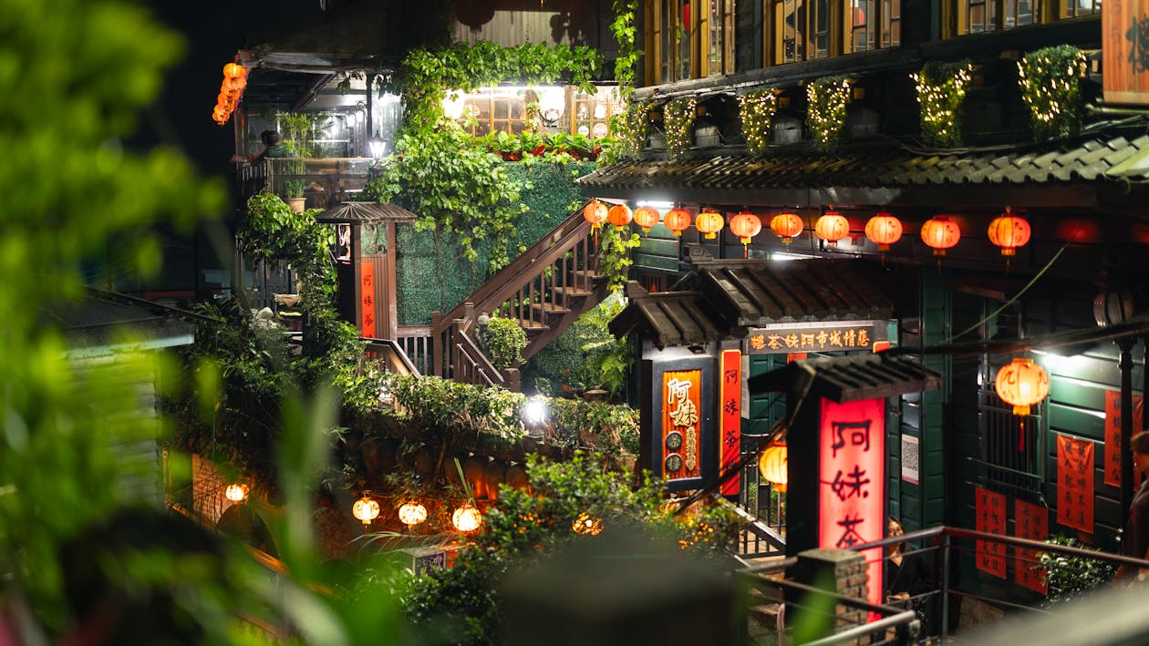 Jiufen Old Street - famous Taiwan tourist spot known for its traditional architecture