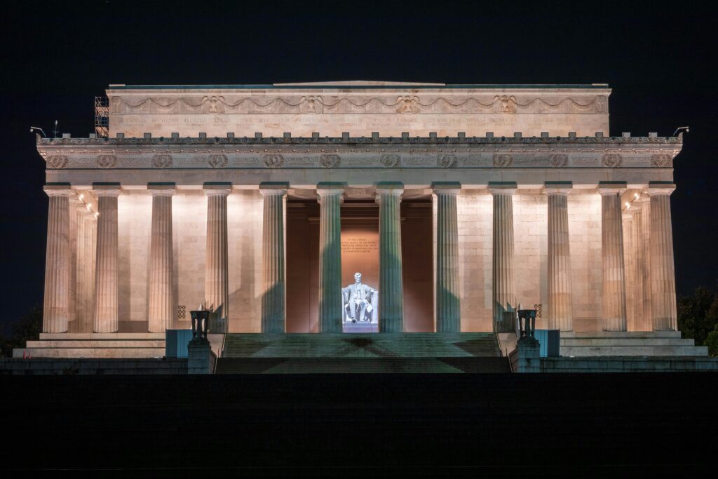 Lincoln Memorial in Washington, D.C. for US history