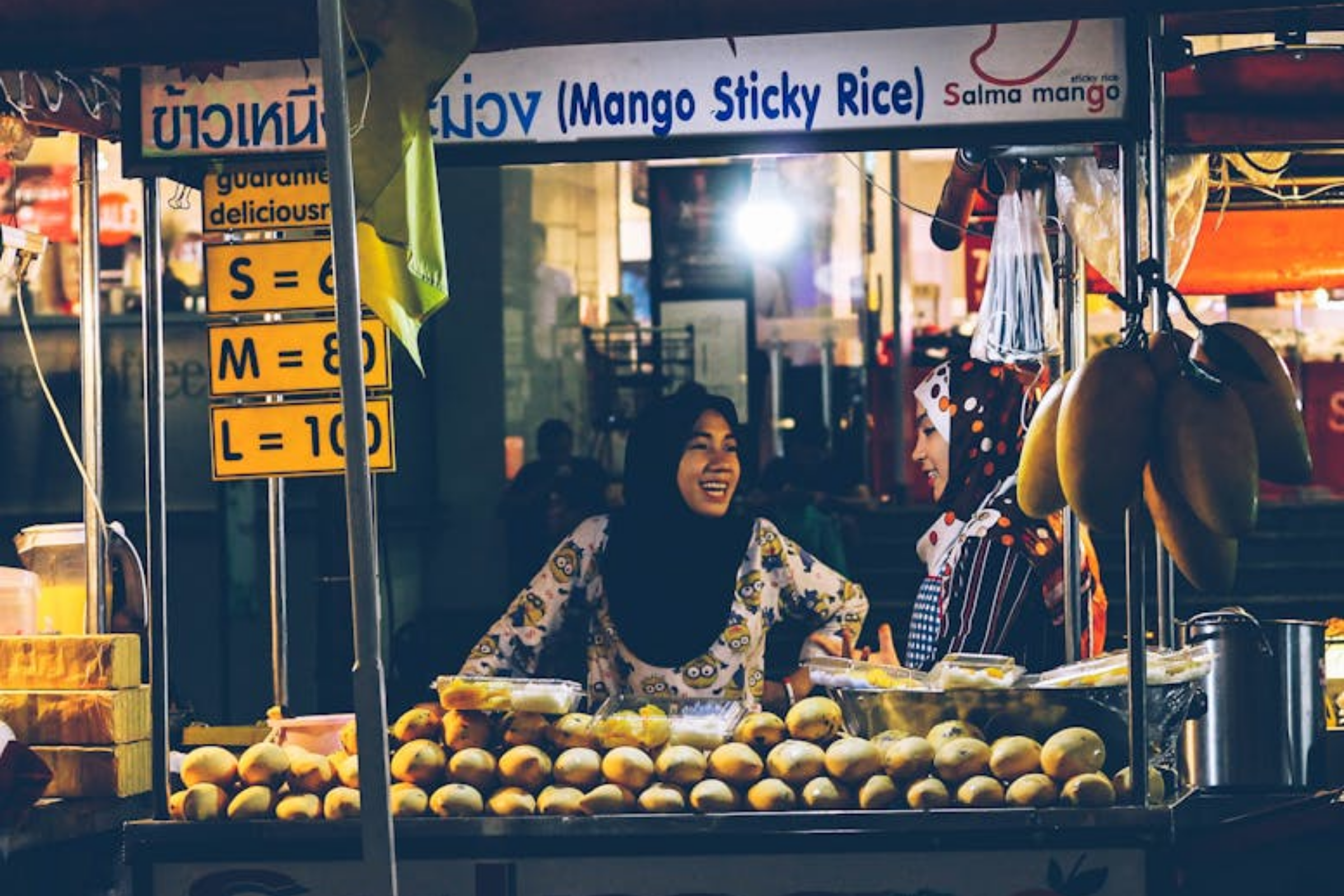 Vegetarian Thai food options at local market - Thai street food