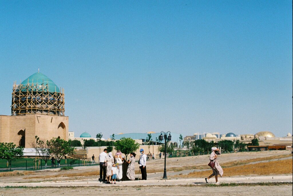 The magnificent Mausoleum of Khoja Ahmed Yasawi in Turkistan, one of the best places to visit in Kazakhstan for historical significance