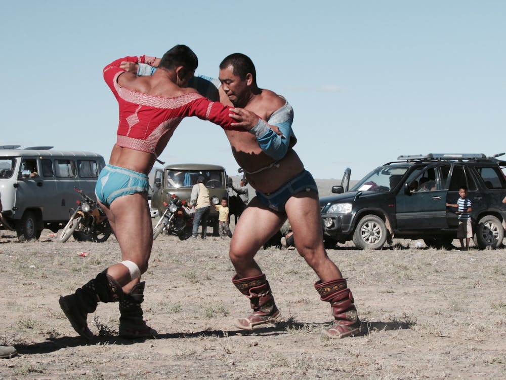 Naadam festival wrestling - cultural highlight in Mongolia travel guide