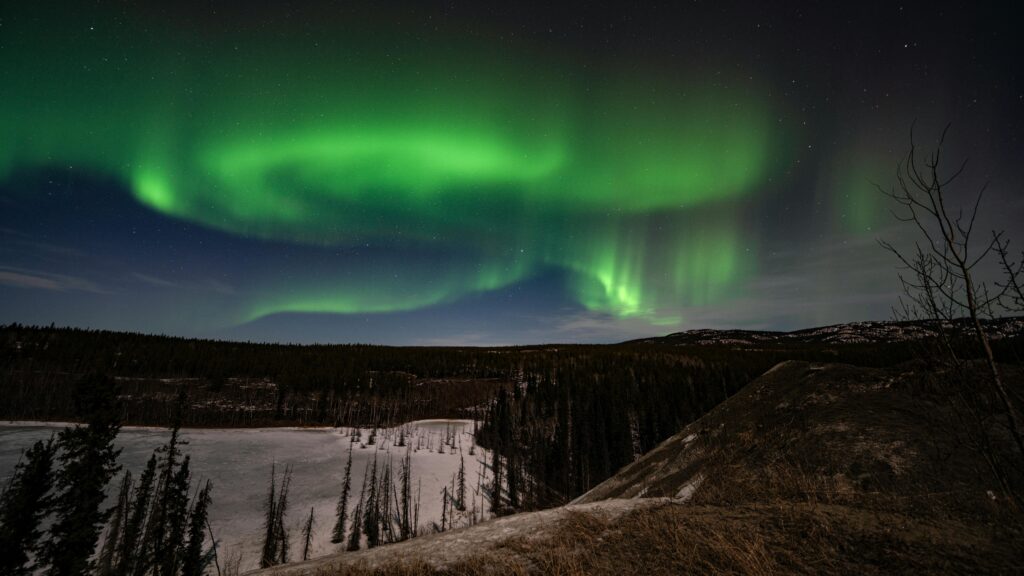 Northern Lights in Yukon, one of the best places to visit in Canada for aurora viewing