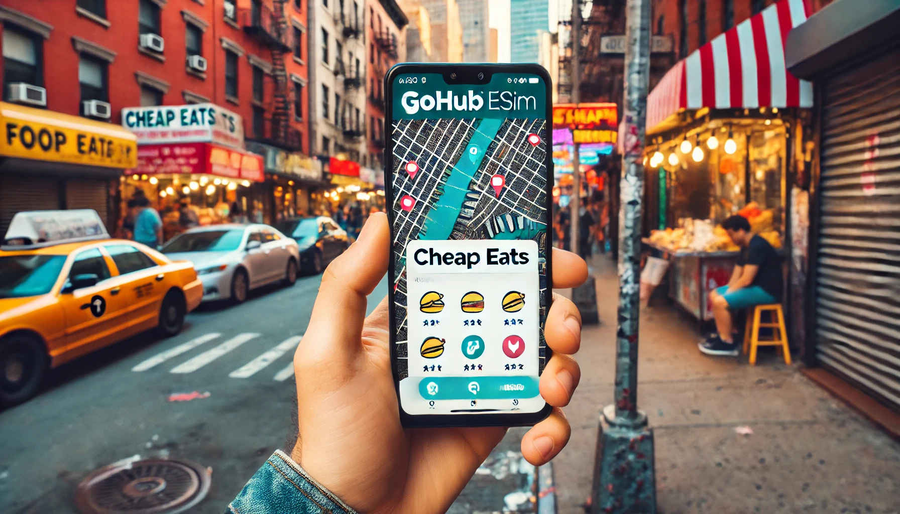 Using Gohub eSIM to find affordable restaurants in NYC
