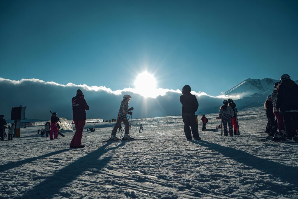 January powder day during the best time to ski in Switzerland with uncrowded slopes