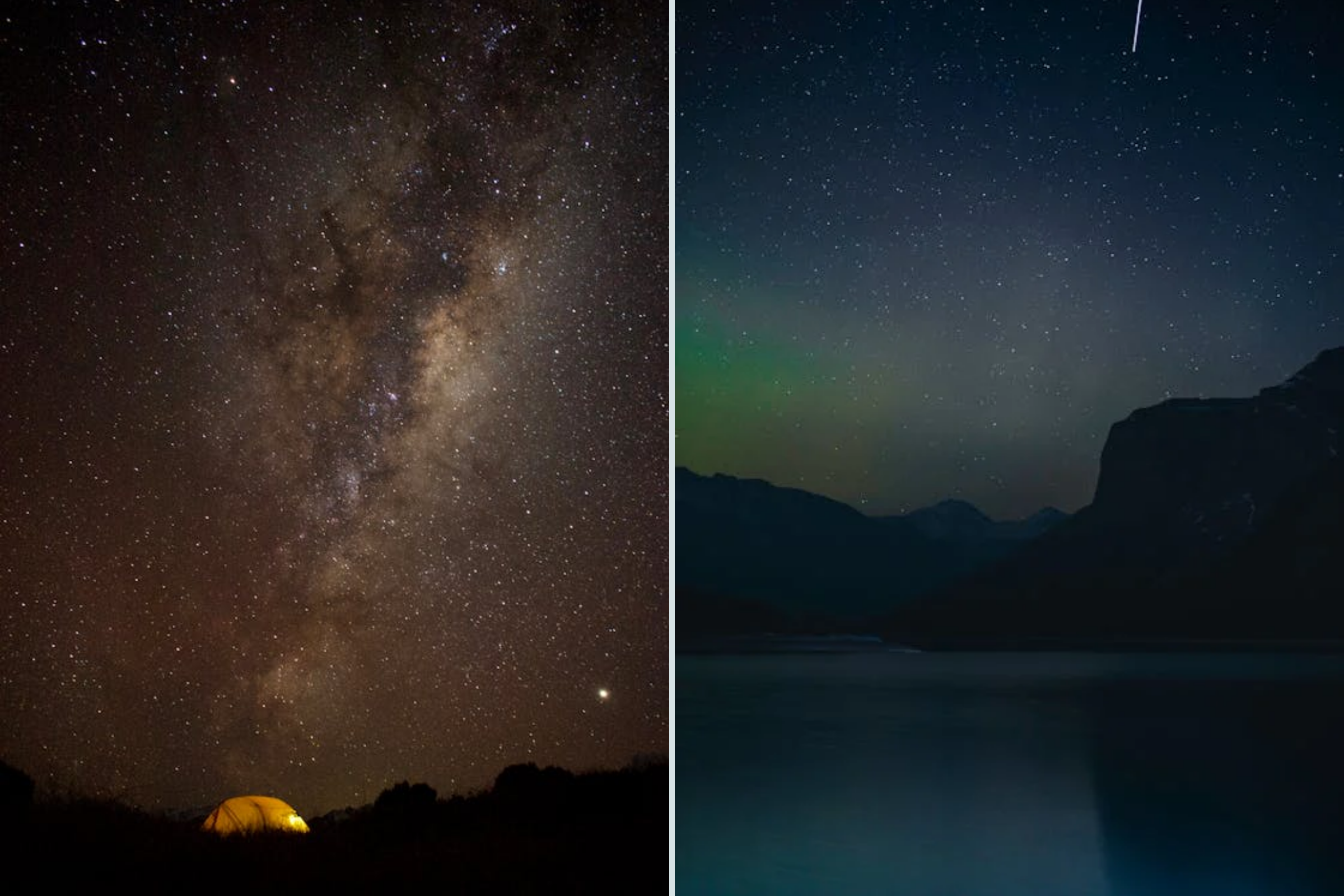 Nighttime camping under stars at Banff, one of the best places to camp in the world
