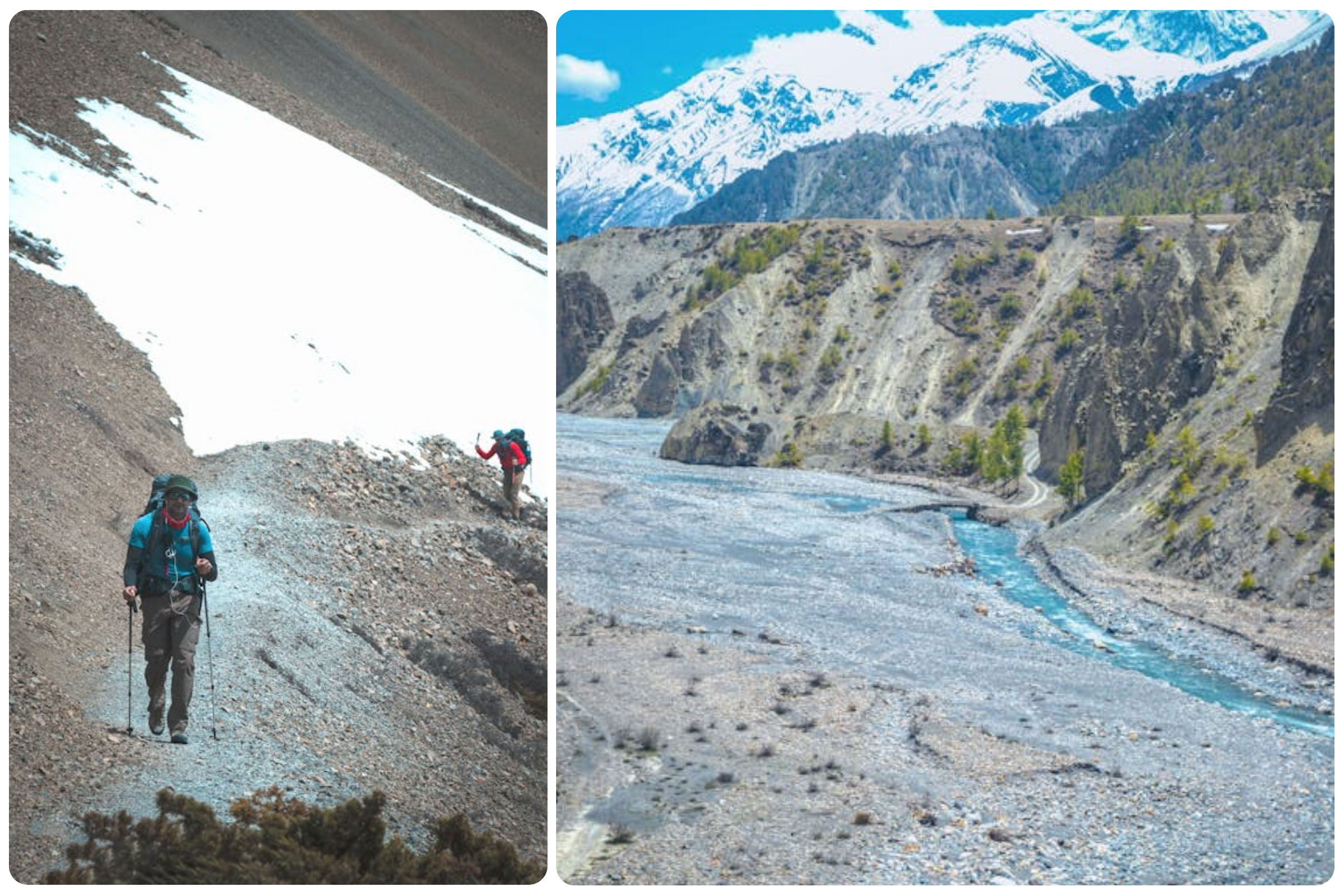Adventure travel in March - Himalayan trekking in Nepal showing outdoor activities