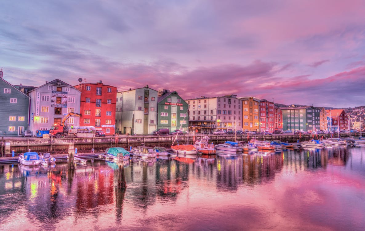 Best places to visit in Norway - Trondheim's colorful wooden buildings and historical architecture