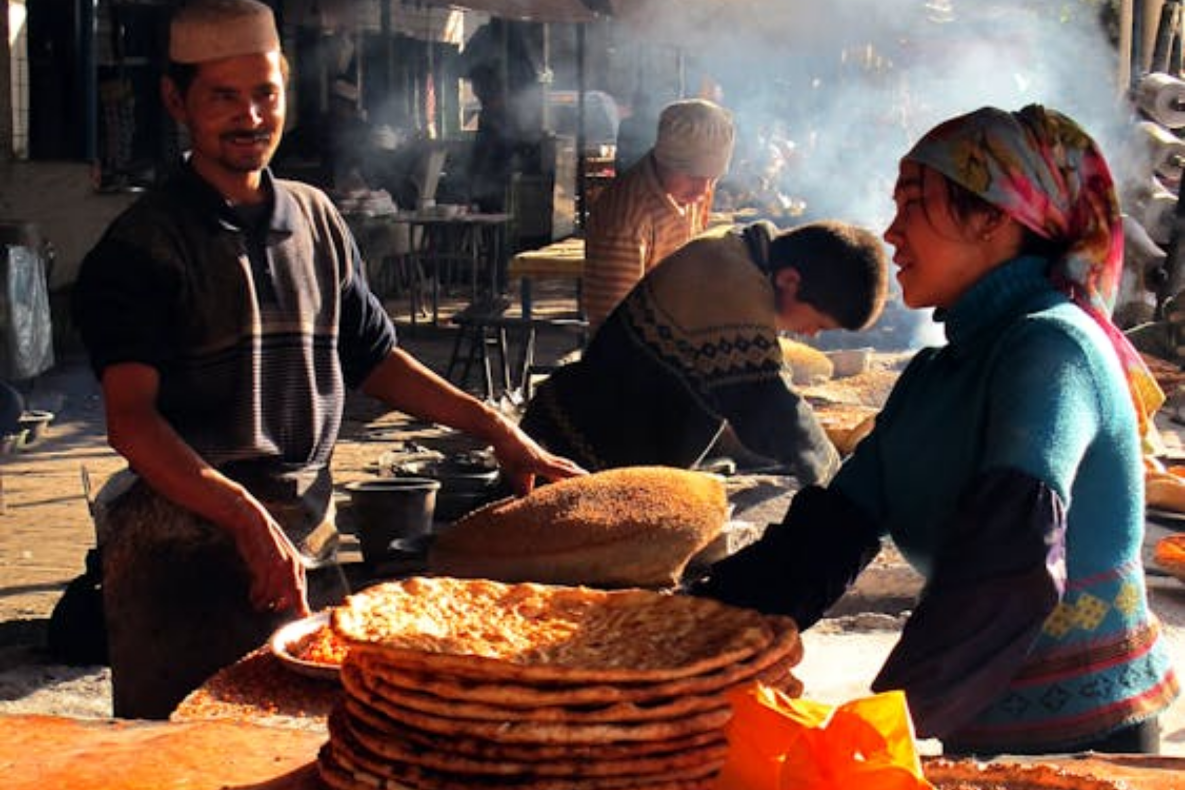 Moroccan street food preparation showcasing the best local foods to try in Morocco