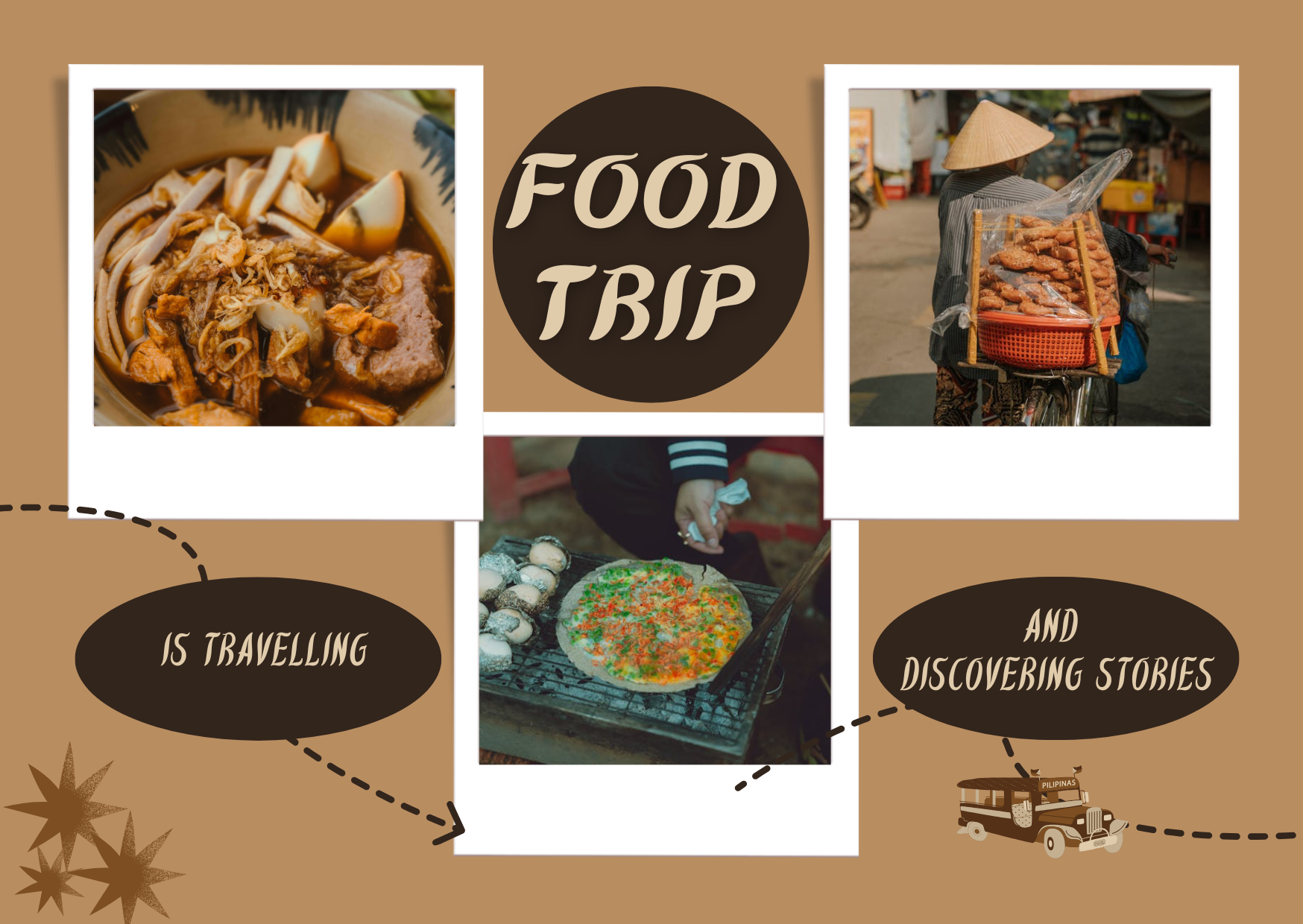 Vietnamese street food, offering a variety of local dishes