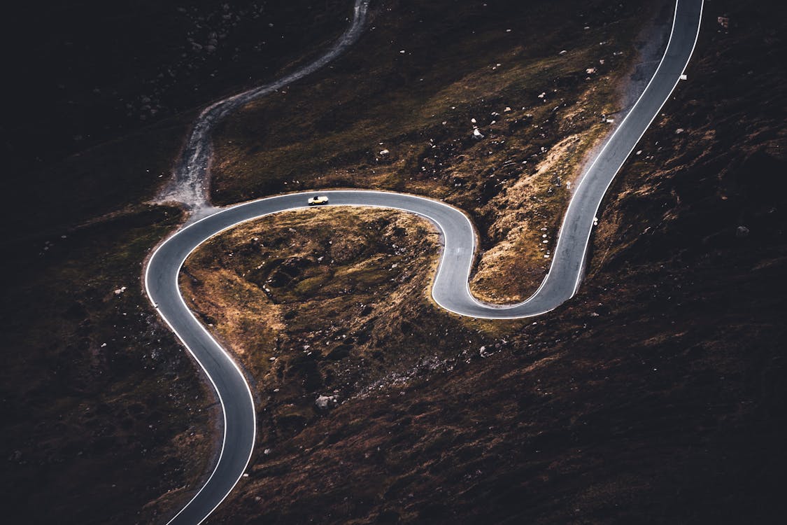 Alpine mountain pass, featuring some of the best driving roads in Europe