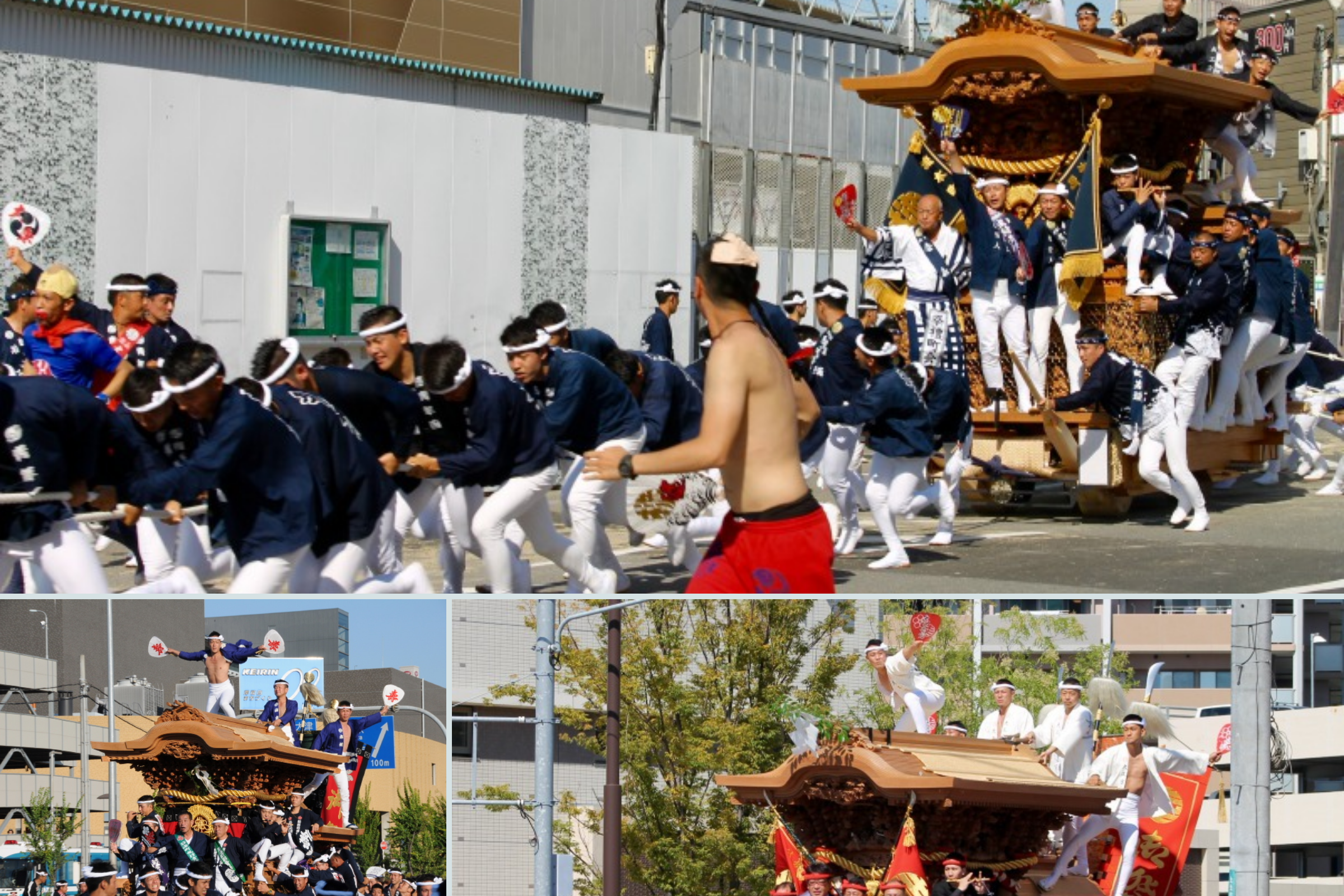 Danjiri wooden festival cart race - autumn festivals in Japan