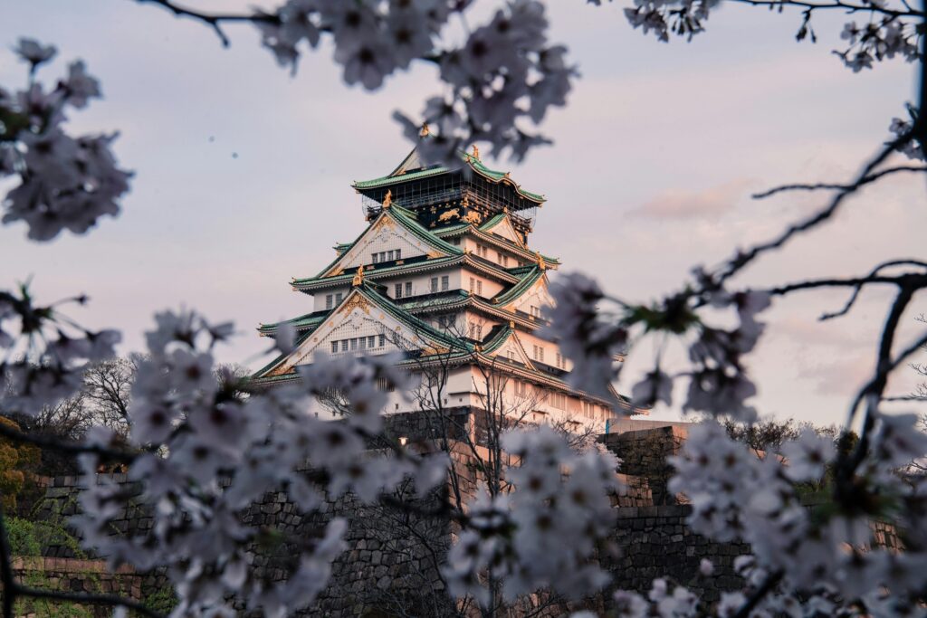 Japan solo travel destination is Osaka castle