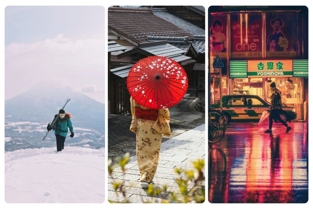 Female solo traveler exploring a Japanese temple, highlighting safety aspects of solo travel to Japan for women