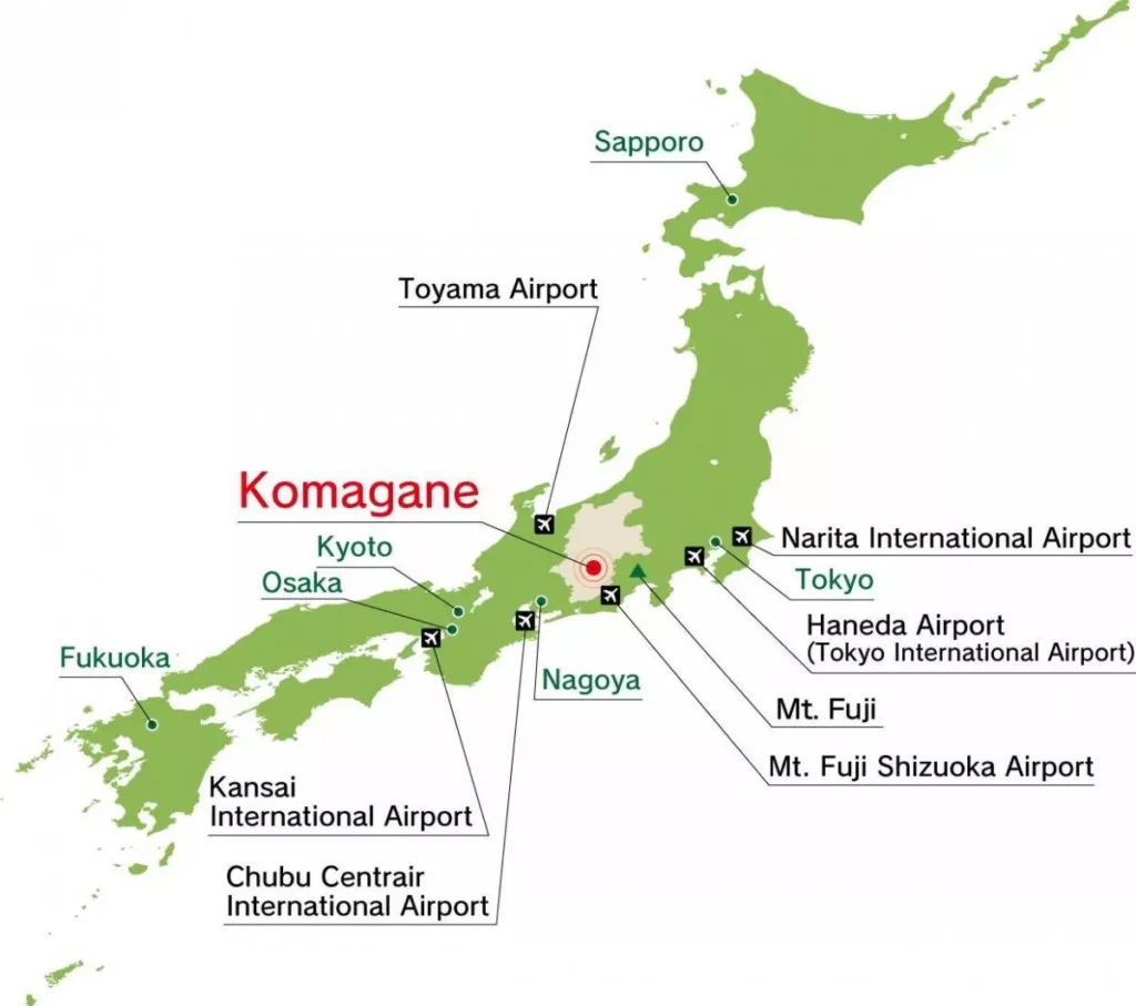 a map of japan airports