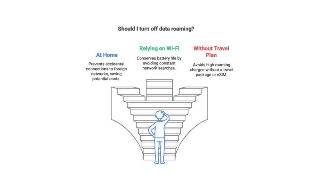 when should I turn off data roaming