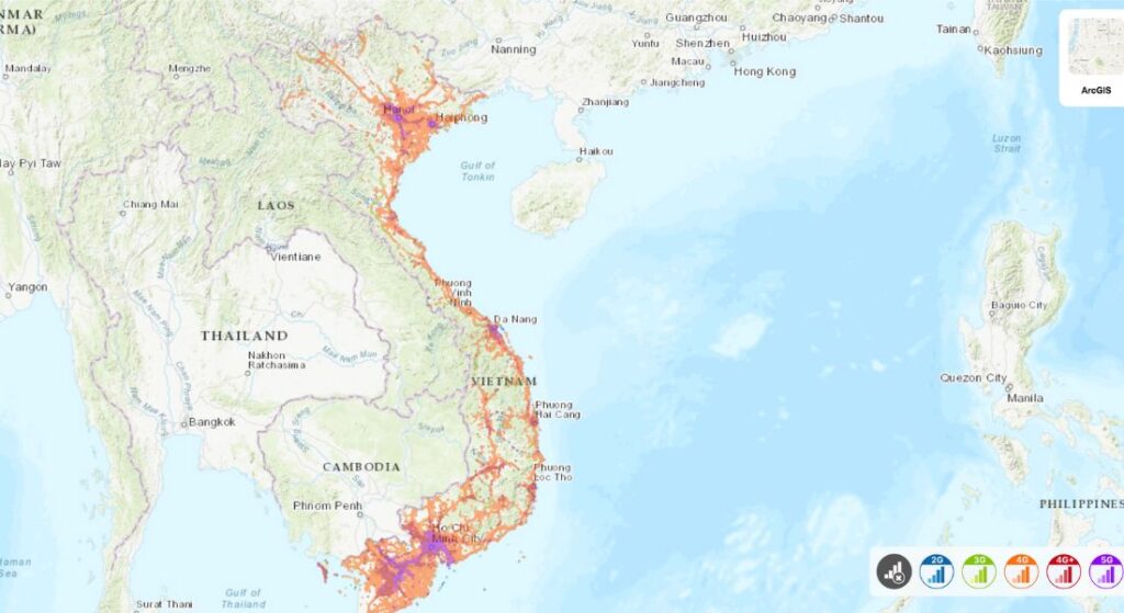 Mobifone 4G/5G Coverage Map