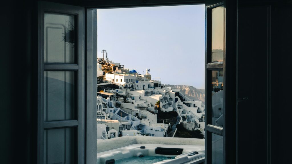Santorini in Greece - one of the best paradise beaches in the beach