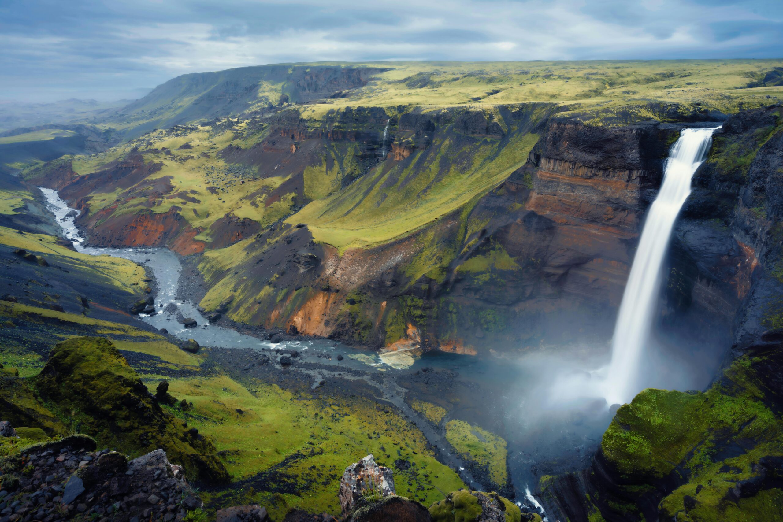 Háifoss is one of the best iconic waterfalls in Iceland