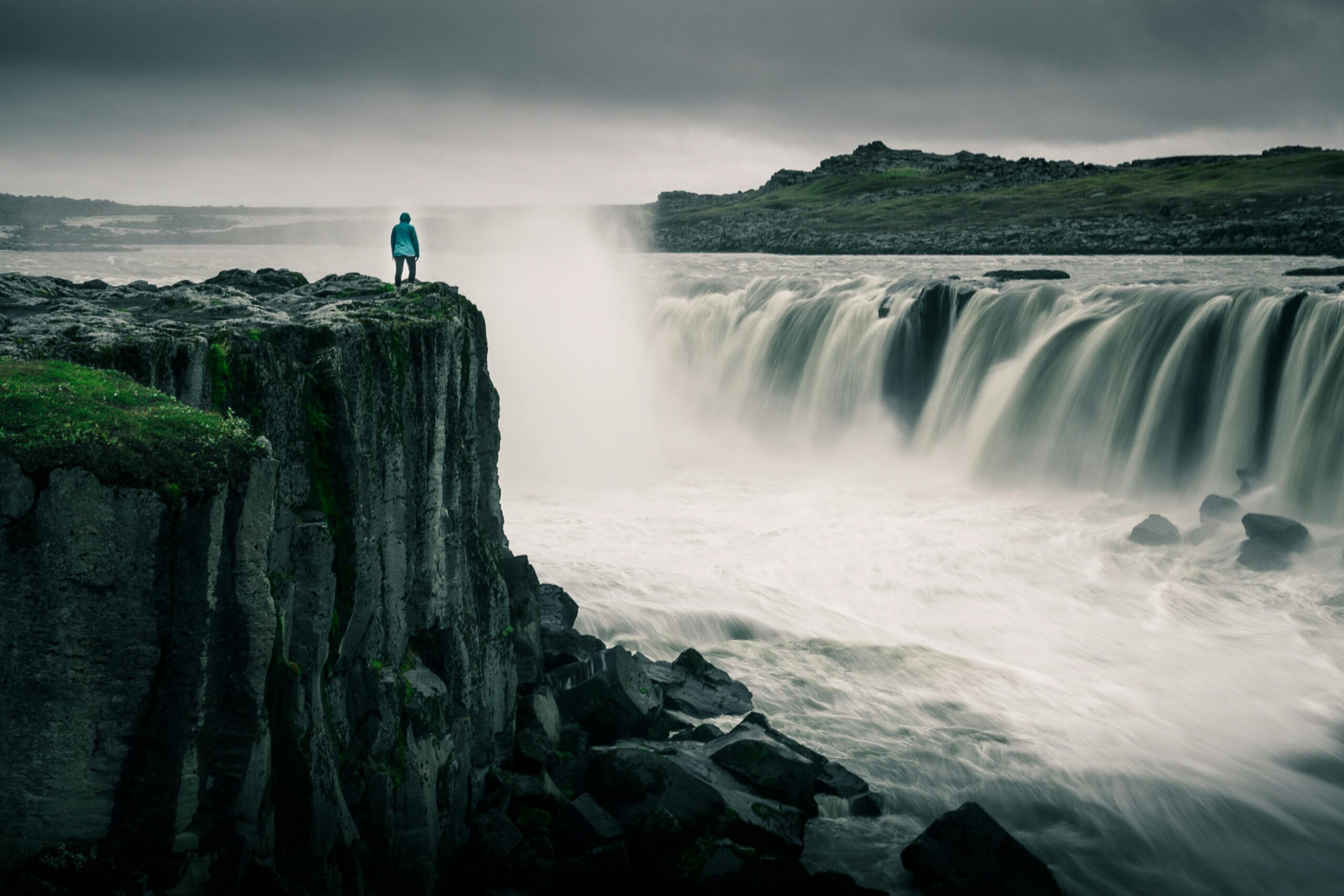 Dettifoss the most powerful waterfall in Iceland in North Iceland